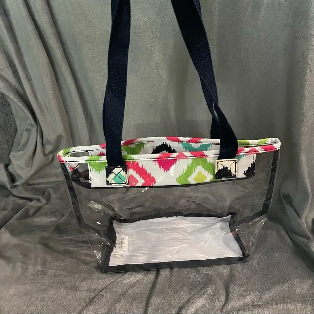 Thirty One Clear as Day Tote in Dancing Diamonds - Clear Bag